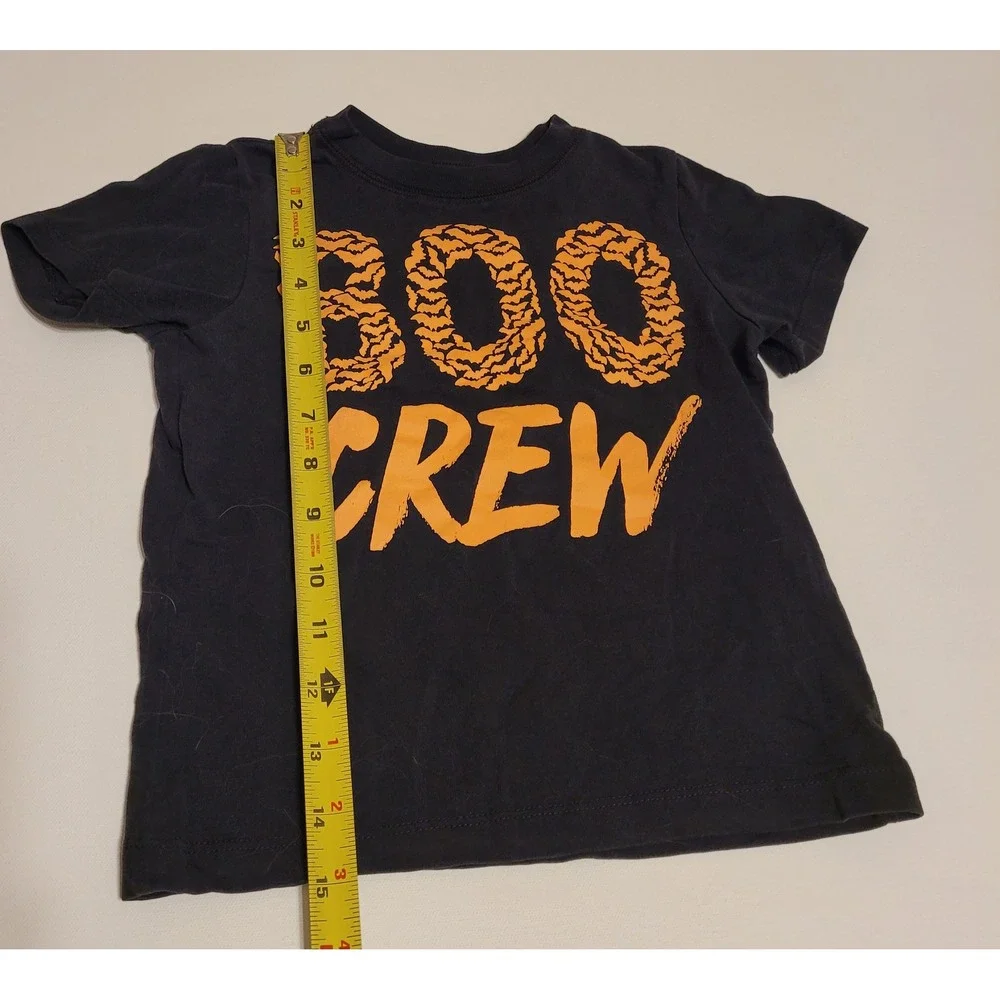 City Streets Boo Crew Halloween Graphic Tee Kids 4T Black Orange Spooky Fall